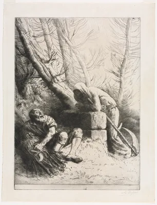 Death and the Woodcutter — Alphonse Legros