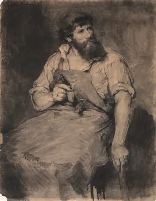 Smithy, study for "Das Gericht" — Samuel Hester Crone
