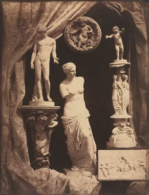 Still Life with Statuary and Drapery — Hippolyte Bayard
