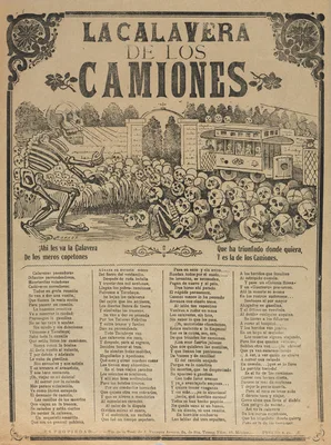 The Skeleton of the Buses — José Guadalupe Posada