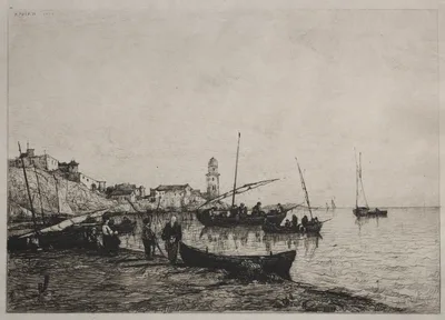 Return of the Fishing Boats at Collioure, near the Spanish Border — Adolphe Appian