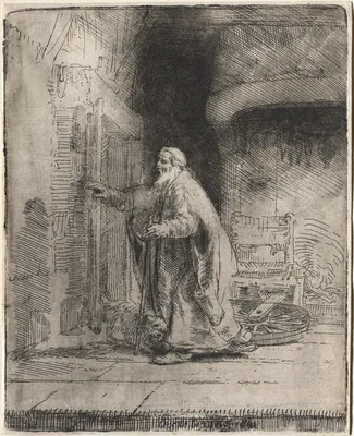 The Blindness of Tobit: The Large Plate — Rembrandt