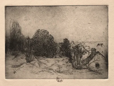 Six Etchings: Vesnots, Auvers on the Oise — Paul Gachet