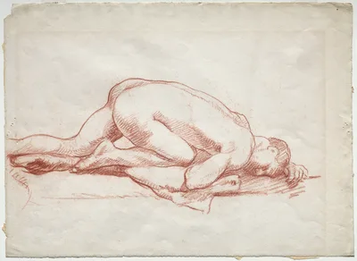 Crouching Male Nude