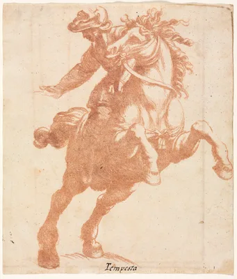 Rearing Horse and Rider — Antonio Tempesta