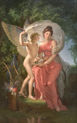 Erato, Muse of Lyrical Poetry — Charles Meynier