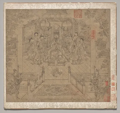 Album of Daoist and Buddhist Themes: Procession of Daoist Deities: Leaf 1