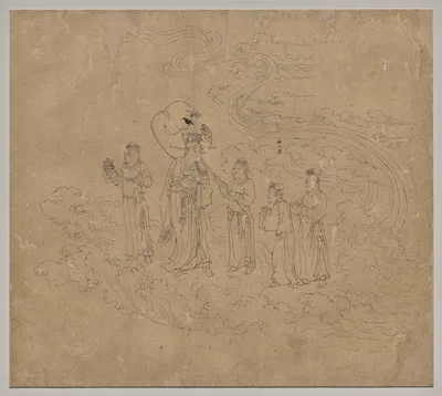 Album of Daoist and Buddhist Themes: Procession of Daoist Deities: Leaf 10