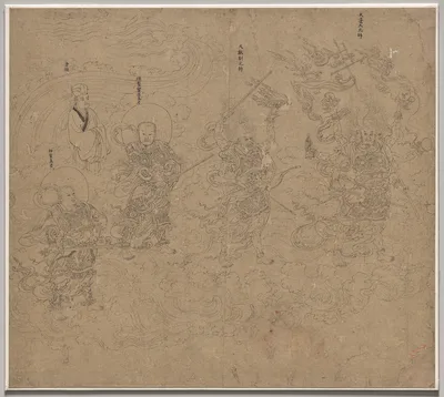 Album of Daoist and Buddhist Themes: Procession of Daoist Deities: Leaf 11