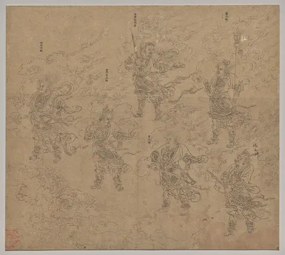 Album of Daoist and Buddhist Themes: Procession of Daoist Deities: Leaf 16