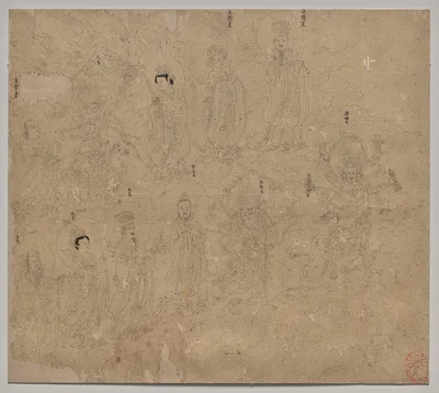 Album of Daoist and Buddhist Themes: Procession of Daoist Deities: Leaf 21