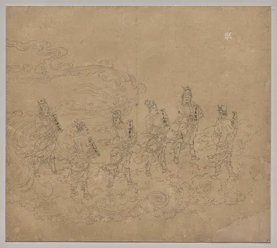 Album of Daoist and Buddhist Themes: Procession of Daoist Deities: Leaf 24