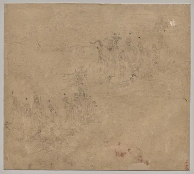 Album of Daoist and Buddhist Themes: Procession of Daoist Deities: Leaf 25