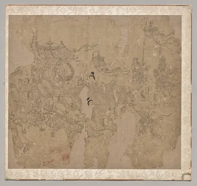 Album of Daoist and Buddhist Themes: Procession of Daoist Deities: Leaf 3