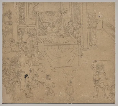 Album of Daoist and Buddhist Themes: Kings of Hells: Leaf 35