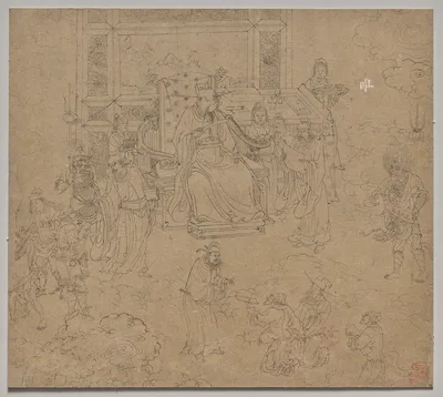 Album of Daoist and Buddhist Themes: Kings of Hells: Leaf 36