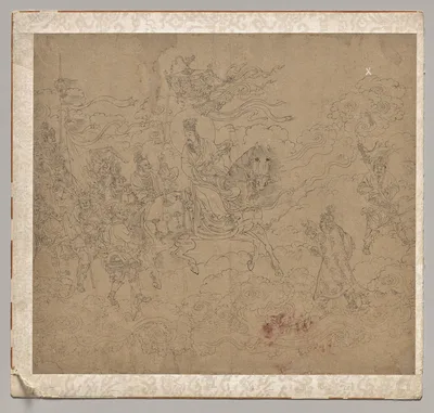 Album of Daoist and Buddhist Themes: Procession of Daoist Deities: Leaf 4