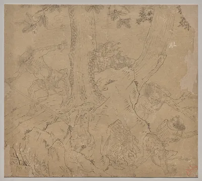 Album of Daoist and Buddhist Themes: Search the Mountain: Leaf 46