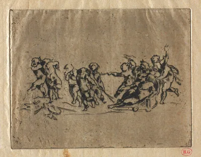 Bacchanal with Children and Chariot — Jean-Baptiste Carpeaux
