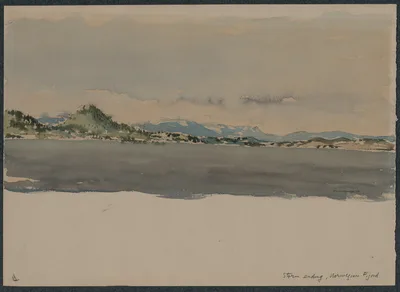 Storm Ending, Norwegian Fijord — Muirhead Bone
