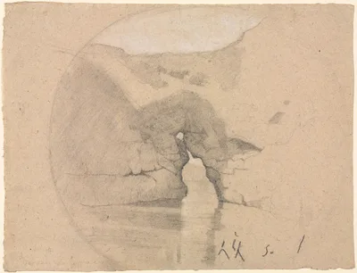 Sorrente, Bains de la Reine Jeanne — Henri Harpignies