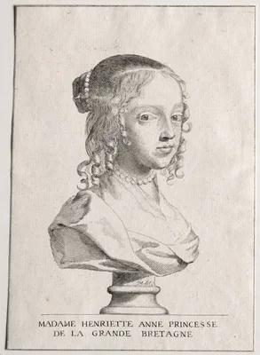 Henriette-Marie d'Angleterre, duchess d'Orleans — Claude Mellan