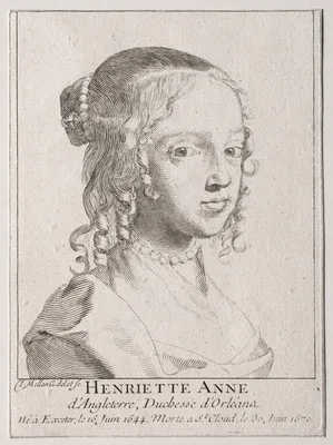 Henriette-Marie d'Angleterre, duchess d'Orleans — Claude Mellan