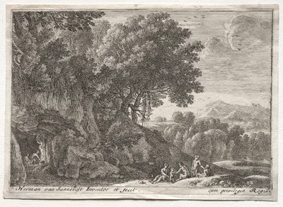 Landscape with Satyrs — Herman van Swanevelt