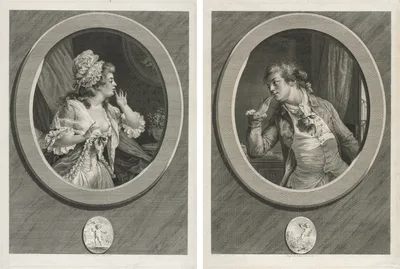 At Least Be Discreet and You May Count on Me (pair) — Augustin Saint-Aubin