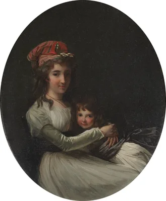 Portrait of a Mother and Daughter — Henri-Pierre Danloux