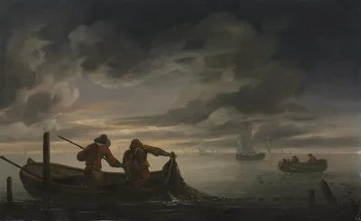 An Estuary Scene with Fisherman — Rafaël Govertsz Camphuysen