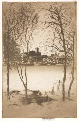 Laburnums and Battersea — Théodore Roussel
