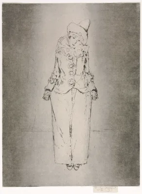 Pierrot en Pied, Portrait of Lady A. C. — Théodore Roussel