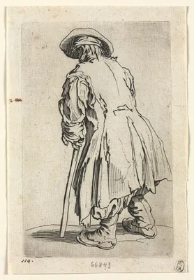 The Beggars: Old Beggar on One Single Crutch — Jacques Callot