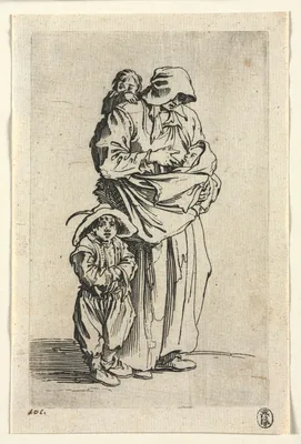 The Beggars: A Mother and Her Three Children — Jacques Callot