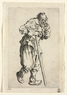 The Beggars: Beggar Leaning on a Stick — Jacques Callot