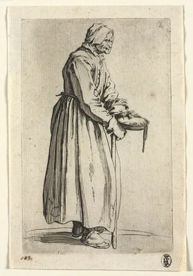 The Beggars: Beggar Woman with Her Alms Bowl — Jacques Callot