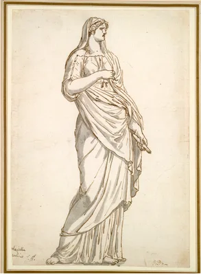 Study of the Sabine Statue from the Villa Medici — Jacques-Louis David