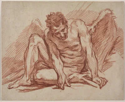 Male Academy with Wings — François Boucher