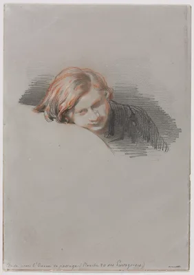 Head of a Young Man (Study for L'Oiseau de passage) — Paul Gavarni
