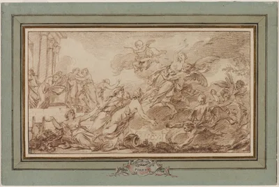 Boreas Abducting Oreithyia — Jean-Baptiste Marie Pierre