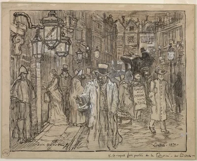 Street Scene in London — Félix Buhot