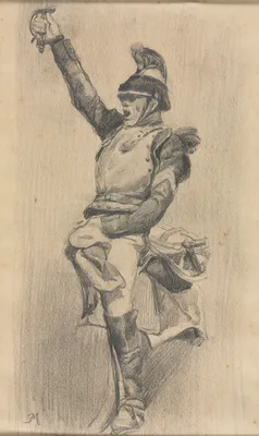 Soldier with Upraised Arm — Jean-Louis-Ernest Meissonier