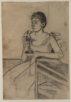 After-Dinner Coffee (recto) — Mary Cassatt