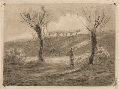 Setting Sun — Camille Pissarro