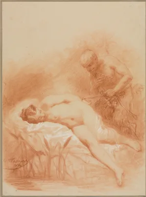 Nymphe et Faune — Nicolas Francois Octave Tassaert