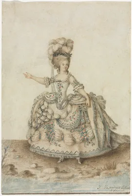 Costume Study for Opera Singer — Jean-Michel Moreau
