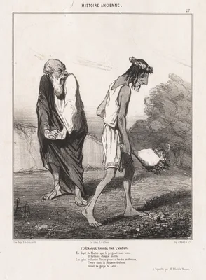 Telemachus Ravaged by Love — Honoré Daumier