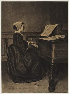Woman at the Spinet — François Bonvin