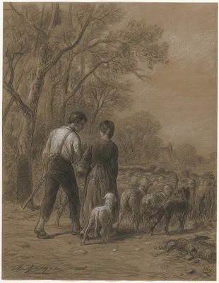 Bringing in the Sheep — Charles Jacque